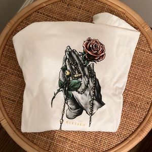 DGK heavyweight blessed t shirt white men large slightly worn